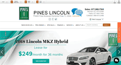 Desktop Screenshot of pineslincoln.com