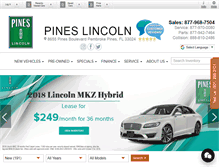 Tablet Screenshot of pineslincoln.com